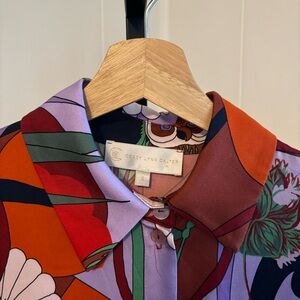 Corey Lynn Calter Murphy Abstract Owl Shirt Mini Dress Oversized Women’s S *NOTE